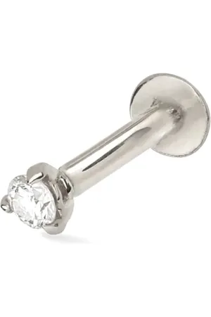 Lark & Berry 14kt white gold Modernist diamond earring