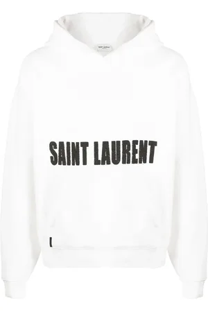 Saint Laurent Logo-print textured hoodie