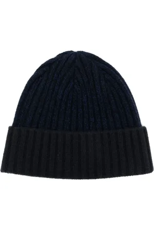 N.PEAL Contrast cashmere beanie