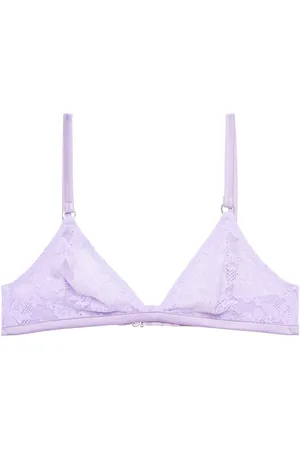 FLEUR DU MAL Floral-lace triangle bra