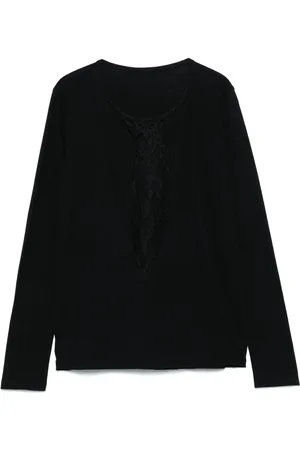 YOHJI YAMAMOTO Lace-detail T-shirt