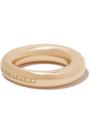 Lauren Rubinski 14kt yellow Puffy Circle diamond ring