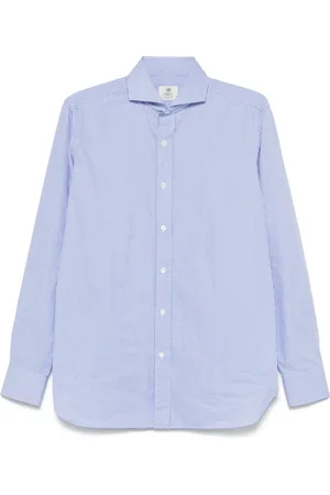 LUIGI BORRELLI NAPOLI Gingham-pattern shirt