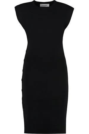YVES SALOMON Ribbed-knit midi dress