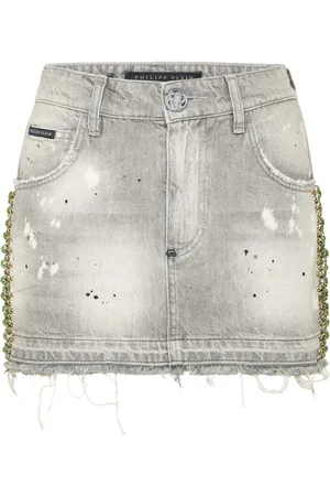 Philipp Plein Crystal-embellished mini skirt