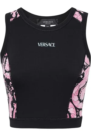 VERSACE Panelled croped top