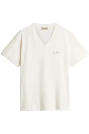 Woolrich V-neck slub-texture T-shirt