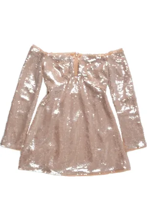 Self-Portrait Sequin off-shoulder mini dress