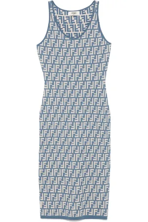 Fendi FF-jacquard midi dress