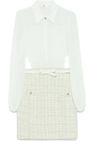 Elisabetta Franchi Lurex bouclé mini dress