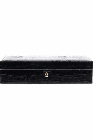 ASPINAL OF LONDON Crocodile-effect watch box