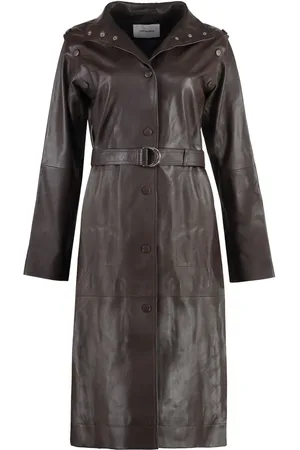 YVES SALOMON Leather coat