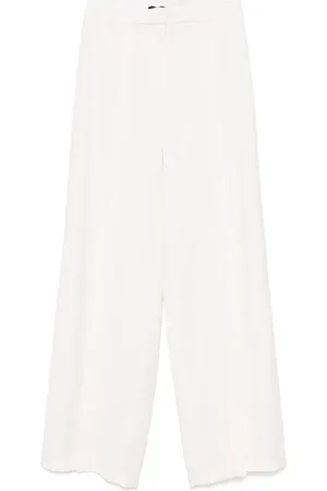MUGLER Slit buckled palazzo pants