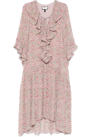 NISSA Floral-print midi dress