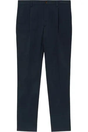 Burberry Straight-leg cotton tailored trousers