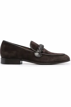 Gianvito Rossi Massimo braid-embellished suede loafers