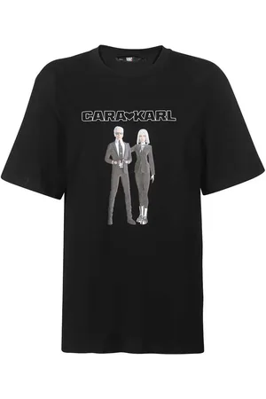 Karl Lagerfeld X Cara Delevingne printed T-shirt