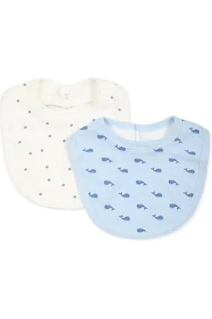 Petit Bateau Cotton bibs set (two pieces)