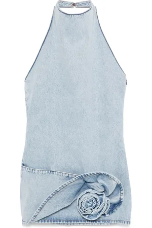 MAGDA BUTRYM Rose-appliqué mini dress