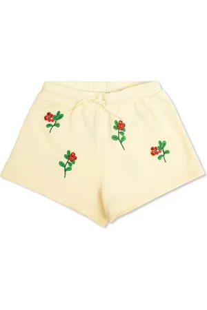 Mini Rodini Floral-embroidered shorts