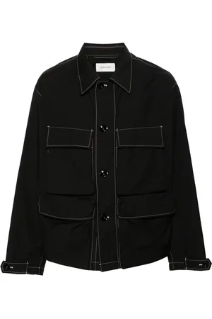 LEMAIRE Contrast-stitching cargo shirt jacket