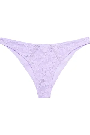 FLEUR DU MAL Lace-trimmed briefs