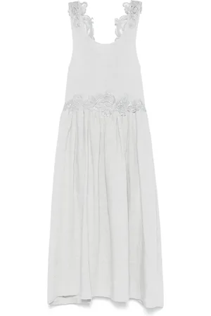 Maurizio Mykonos Lace-embellished midi dress
