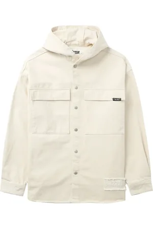 Izzue Fringe-trim hooded denim jacket