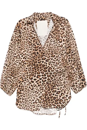A PAPER KID Leopard-print mini dress
