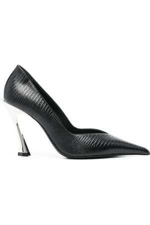 MUGLER 95mm grainy leather pumps