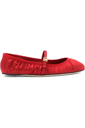 Dolce & Gabbana Logo-buckle ballerina shoes