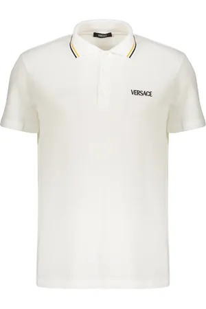 VERSACE Short sleeve cotton polo shirt