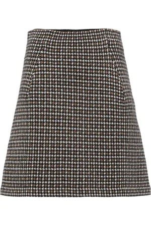 N.PEAL Houndstooth knitted skirt