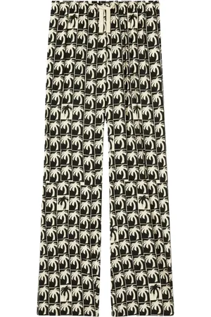 Palm Angels Palm-tree print wide-leg trousers
