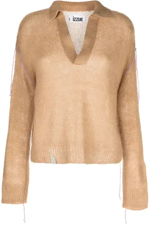 Izzue Decorative-stitching polo-collar jumper