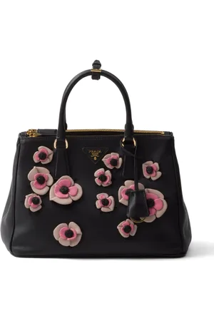Prada Large Galleria floral appliqué bag