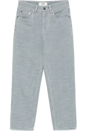 Fendi Logo-embossed jeans