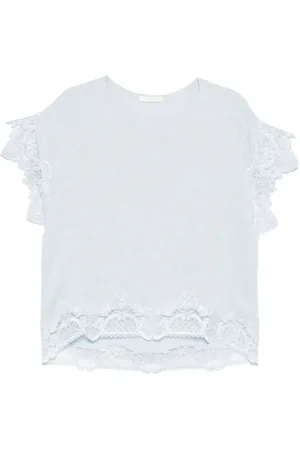 Maurizio Mykonos Corded lace-trim blouse