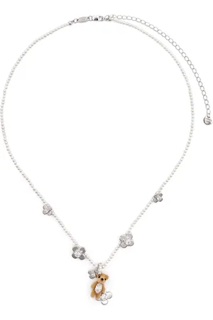 YVMIN Bear-detail pearl necklace