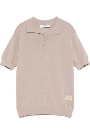 Msgm Fine-knit polo shirt