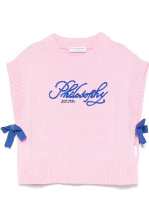 PHILOSOPHY DI LORENZO SERAFINI Logo-appliqué top