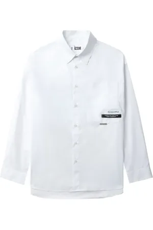 Izzue Logo-appliqué cotton shirt