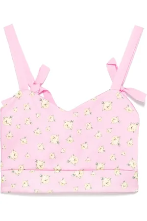 MISS GRANT Rose-print top