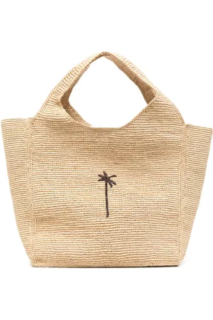MANEBI Maxi raffia tote bag