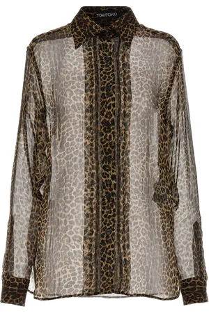 Tom Ford Sheer leopard-print shirt