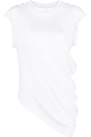 Alexander McQueen Asymmetric cotton T-shirt