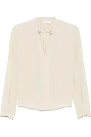 Patrizia Pepe Logo chain-detailed blouse