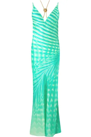 Roberto Cavalli Necklace-detail maxi dress