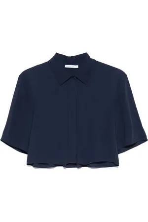Patrizia Pepe Logo-appliqué cropped shirt