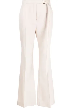 Fendi High-waisted wool flared trousers